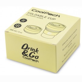 Silikoninis puodelis COOLPACK, 355 ml, pastelinės geltonos spalvos