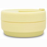 Silikoninis puodelis COOLPACK, 355 ml, pastelinės geltonos spalvos