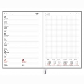 Darbo kalendorius  QUADRO Laminated  2022  , 142x205mm ,plunksna