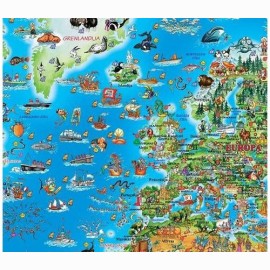 Pasaulio žemėlapis vaikams laminuotas lietuvių k.