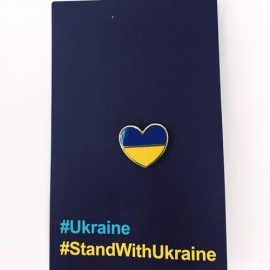 Metalinis ženkliukas „Ukrainos vėliava“, „Širdelė Ukraina