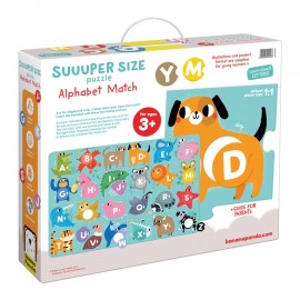 Lavinamoji dėlionė BANANAPANDA Suuuper Size Puzzle Alphabet Match 3+