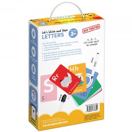 Lavinamosios kortelės su rašikliu - skaičiai BANANAPANDA Let s Write and Wipe Letters 3+
