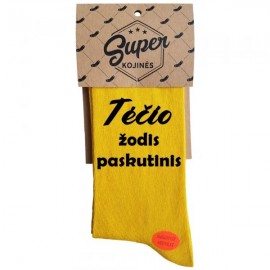 Kojinės  Tėčio žodis paskutinis  (pakabinama pakuotė)