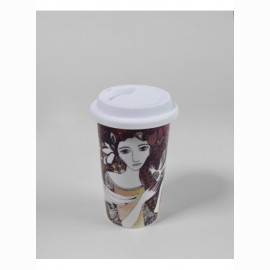 Puodelis, kaulinio perceliano, TO GO (325 ml) 