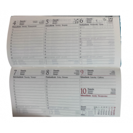 Darbo kalendorius LADY SOFT163x82mm,tamsiai raudonos spalvos