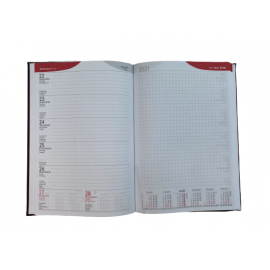 Darbo kalendorius  QUADRO Balacron Flex 2022 ,  142x205mm, t, raudonos spalvos