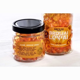 Vaisių sulčių guminukai „Broliai lokiai“ stiklainyje, 500g