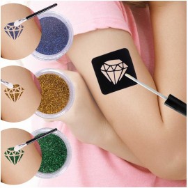 Tatuiruotės vaikams su blizgučiais, 87 trafaretai