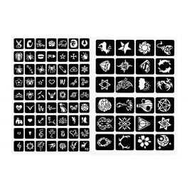 Tatuiruotės vaikams su blizgučiais, 87 trafaretai