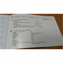 Natų sąsiuvinis su pavyzdžiais