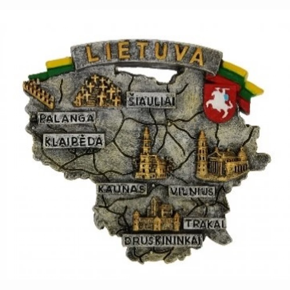 Magnetas Vilnius, 73 x 58 mm, pagamintas iš polirezino Magnetas Vilnius, 73 x 58 mm, pagamintas iš polirezino