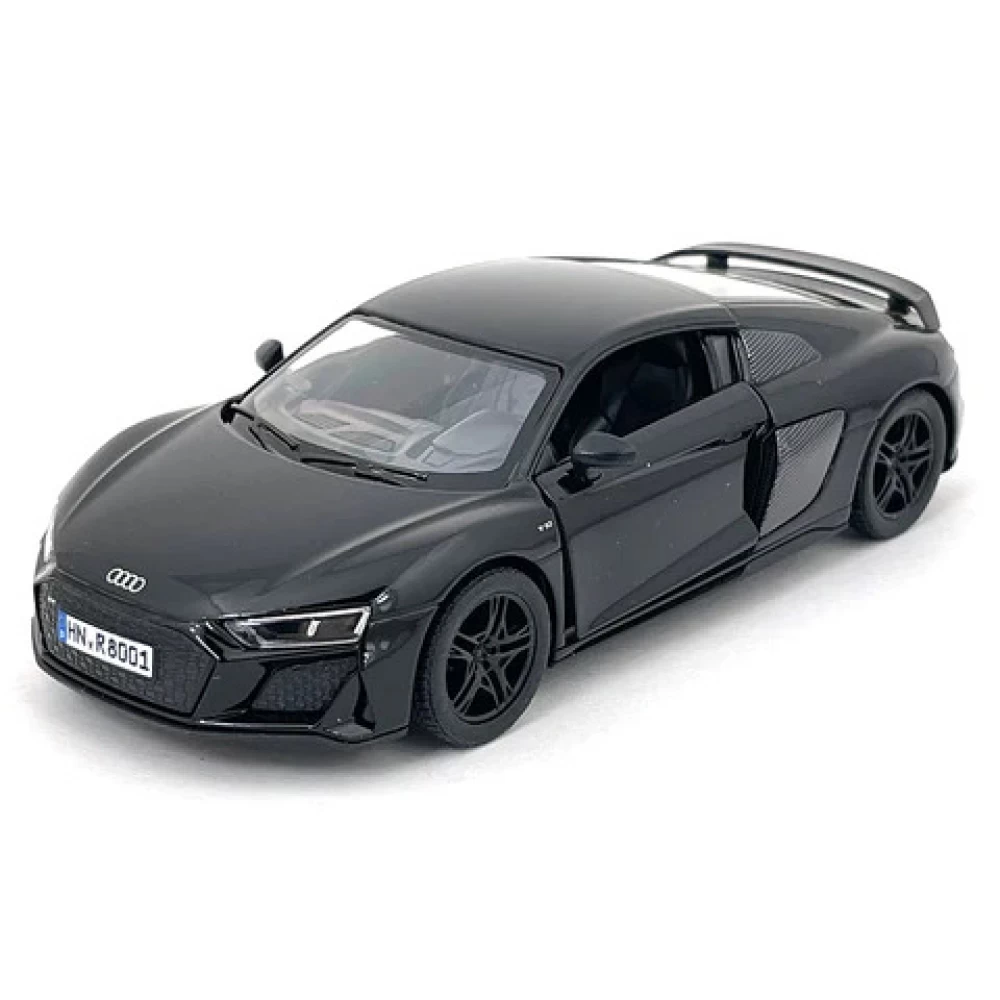 KiNSMART automobilis, 2020 Audi R8 Coupé, juodas KiNSMART automobilis, 2020 Audi R8 Coupé, juodas