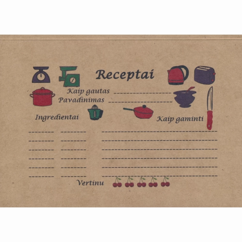 Užrašų knygelė. Receptai Užrašų knygelė. Receptai