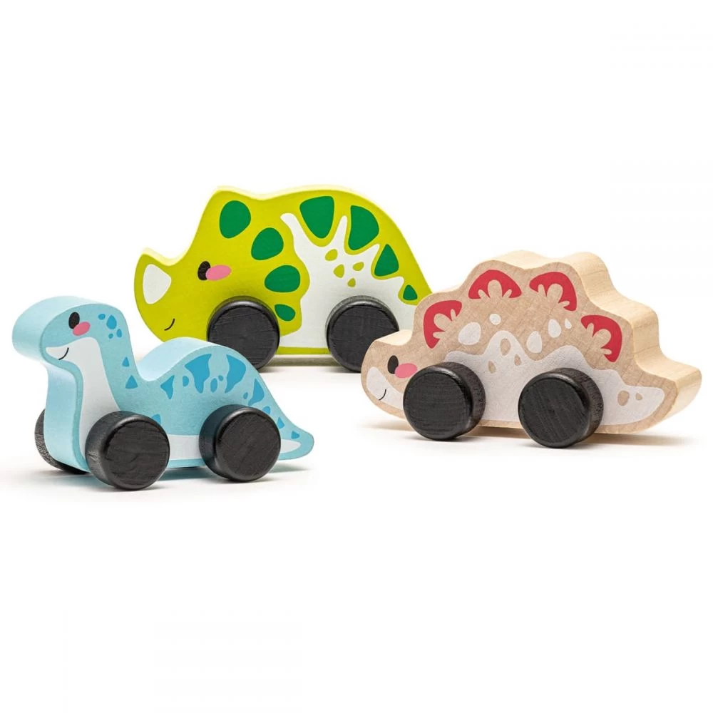 Mediniai automobiliai Džiaugsmingi dinozaurai Mediniai automobiliai Džiaugsmingi dinozaurai