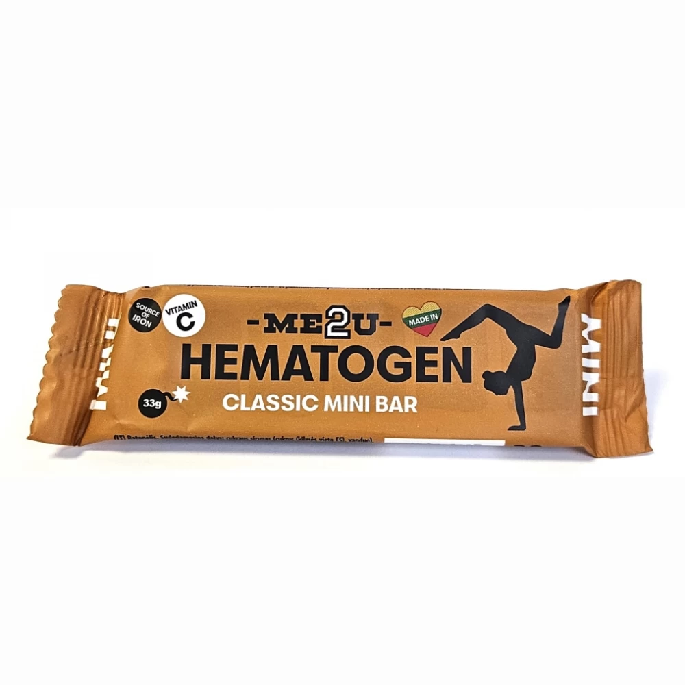 ME2U Hematogen Mini Bar Classic 33 g / Hematogenas ME2U Hematogen Mini Bar Classic 33 g / Hematogenas