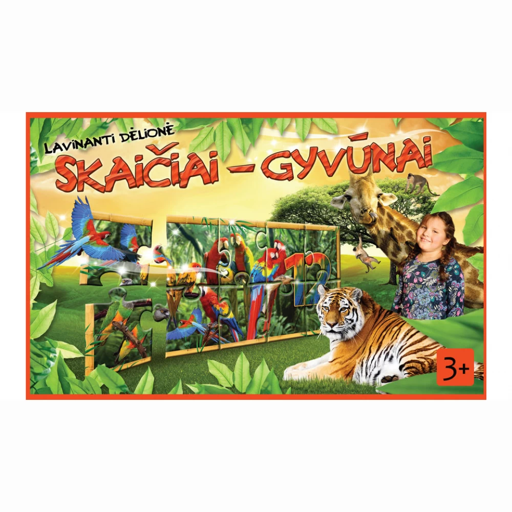 Dėlionė SKAIČIAI. Gyvūnai Dėlionė SKAIČIAI. Gyvūnai