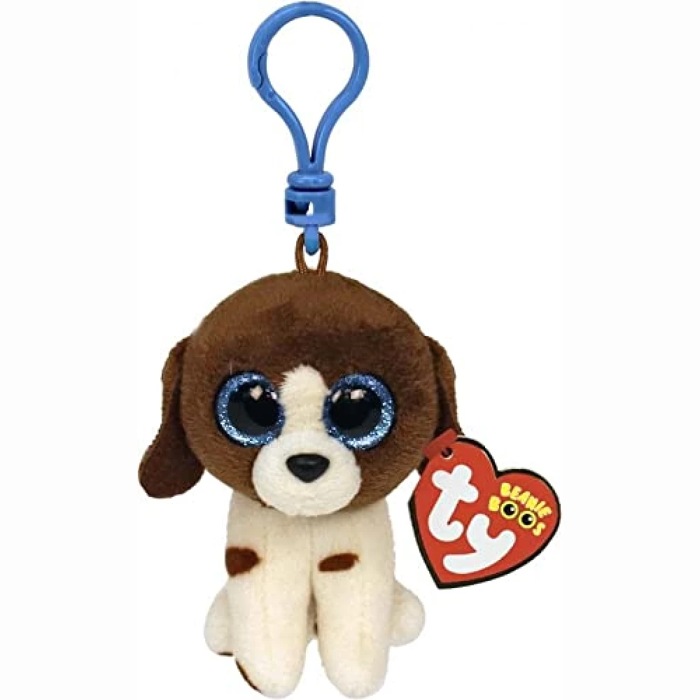 Pliušinis žaislas MUDDLES - brown/white dog clip Pliušinis žaislas MUDDLES - brown/white dog clip