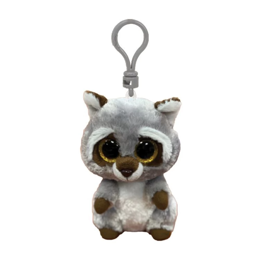 Pliušinis žaislas OAKIE - gray raccoon clip Pliušinis žaislas OAKIE - gray raccoon clip