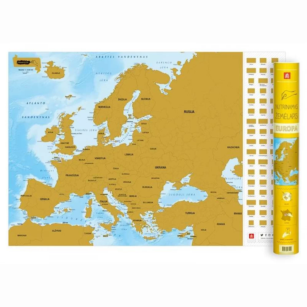 Nutrinamas žemėlapis. Europa Nutrinamas žemėlapis. Europa
