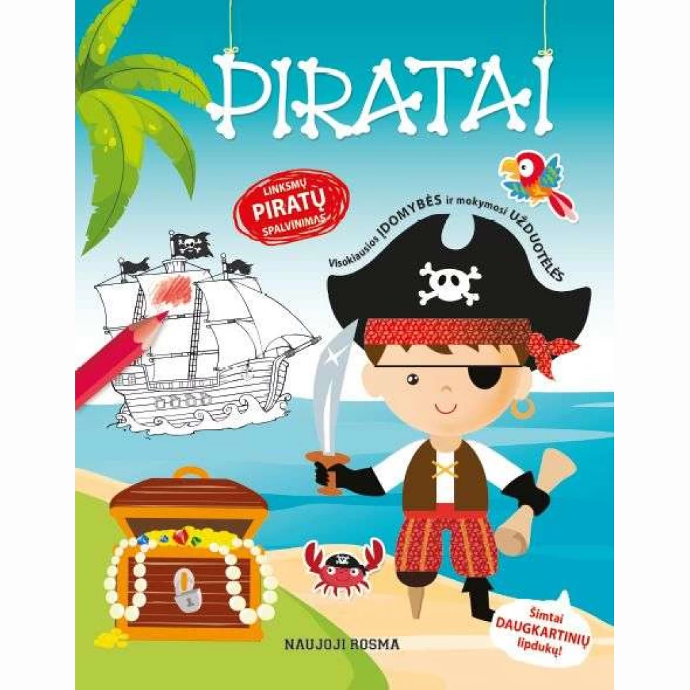 Piratai. Spalvinimo ir užduotėlių knygelė