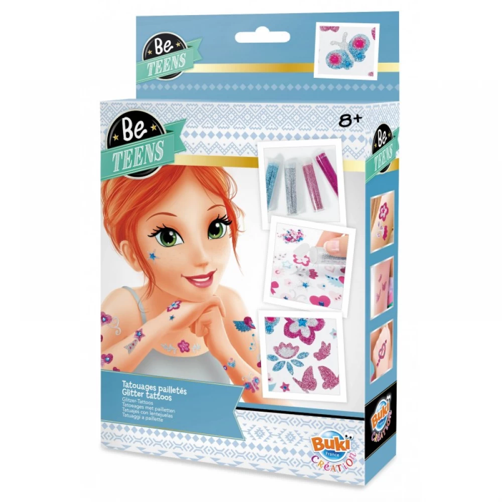 Kūrybinis rinkinys Glitter tatuiruotės mini/BE205/ Kūrybinis rinkinys Glitter tatuiruotės mini/BE205/