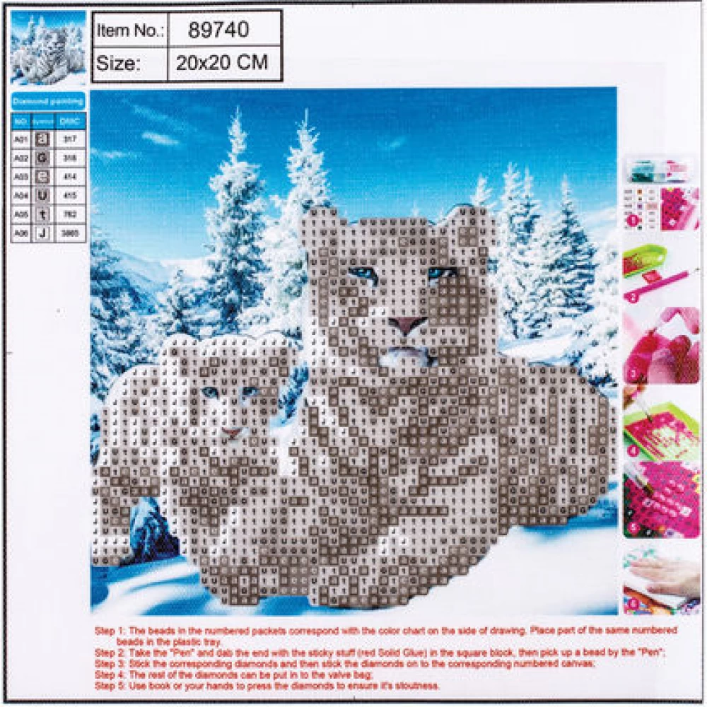 Deimantinė mozaika Tiger 20x20cm Deimantinė mozaika Tiger 20x20cm