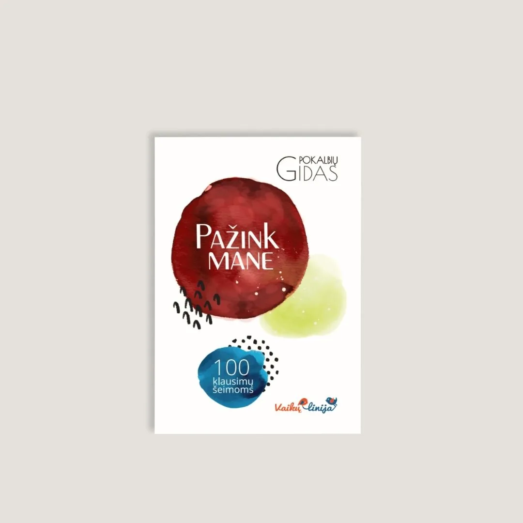 Pokalbių kortelės šeimoms  „Pažink mane“