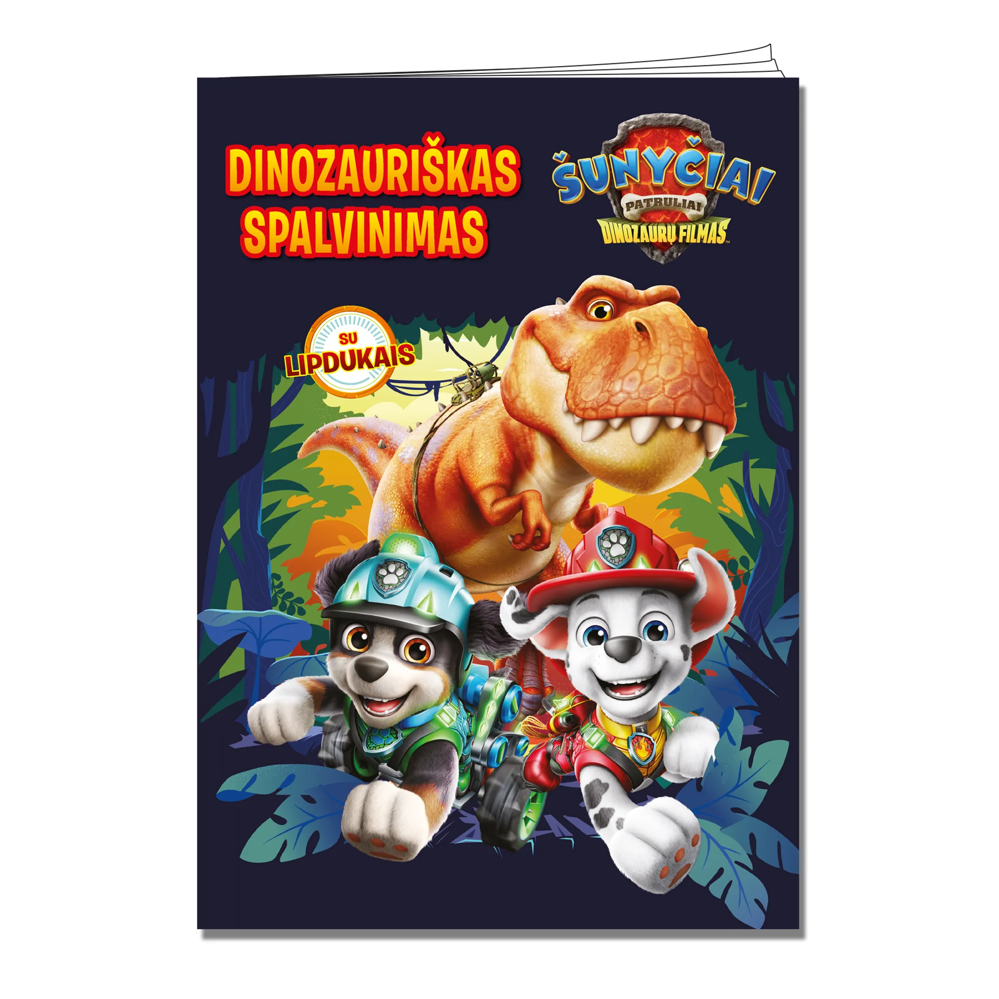 Šunyčiai patruliai. Dinozauriškas spalvinimas