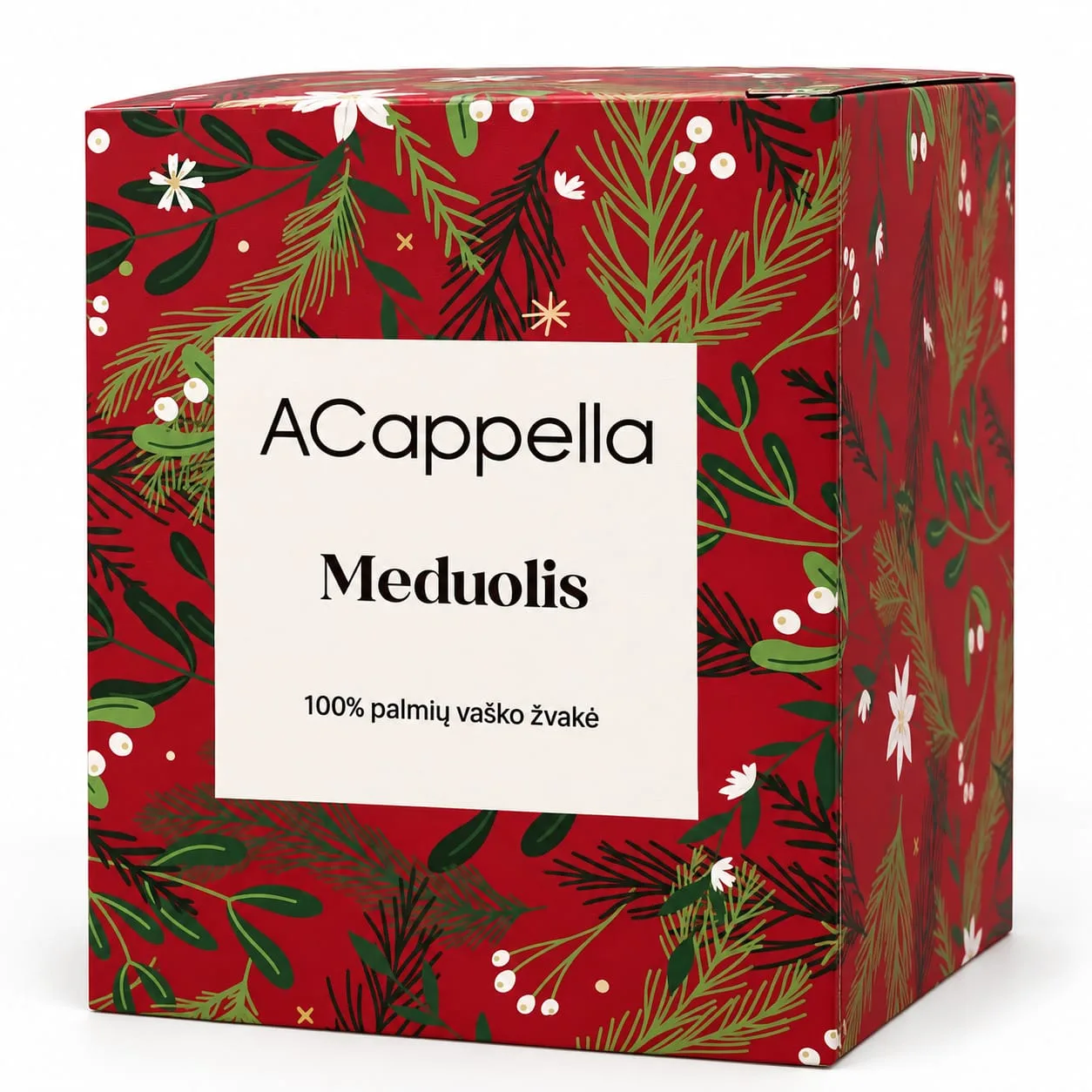 ACappella, Rankų darbo 100% palmių vaško žvakė, meduolis, 1 vnt